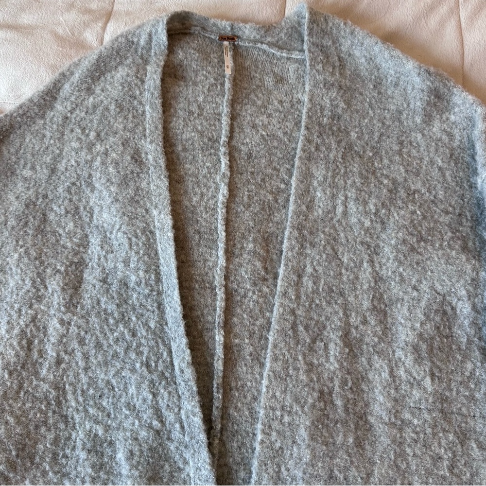 Free People Gray Phantom Open Cardigan Sz M - Picture 3 of 16
